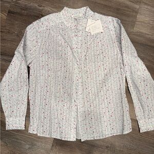 Beachlunchlounge Jade, Queen of Hearts Speckled Button-Up Shirt